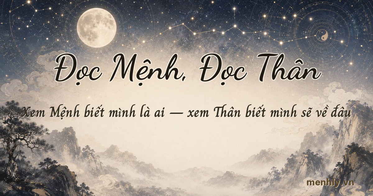 Cách đọc cung Mệnh và cung Thân — xem Mệnh biết mình là ai, xem Thân biết mình về đâu