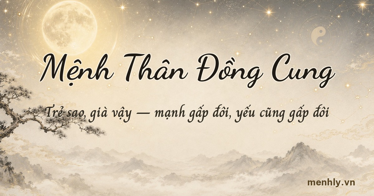 Mệnh Thân đồng cung — trẻ sao già vậy, mạnh yếu đều nhân đôi