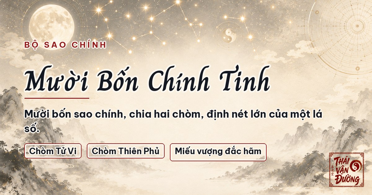 14 Chính Tinh Trong Tử Vi — Bảng Tra 14 Sao Chính Và Ý Nghĩa Cốt Lõi