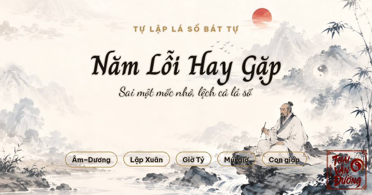 Năm Lỗi Hay Gặp Khi Tự Lập Lá Số Bát Tự