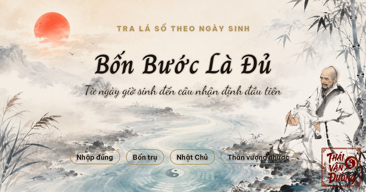 Tra Lá Số Bát Tự Theo Ngày Tháng Năm Sinh: Bốn Bước