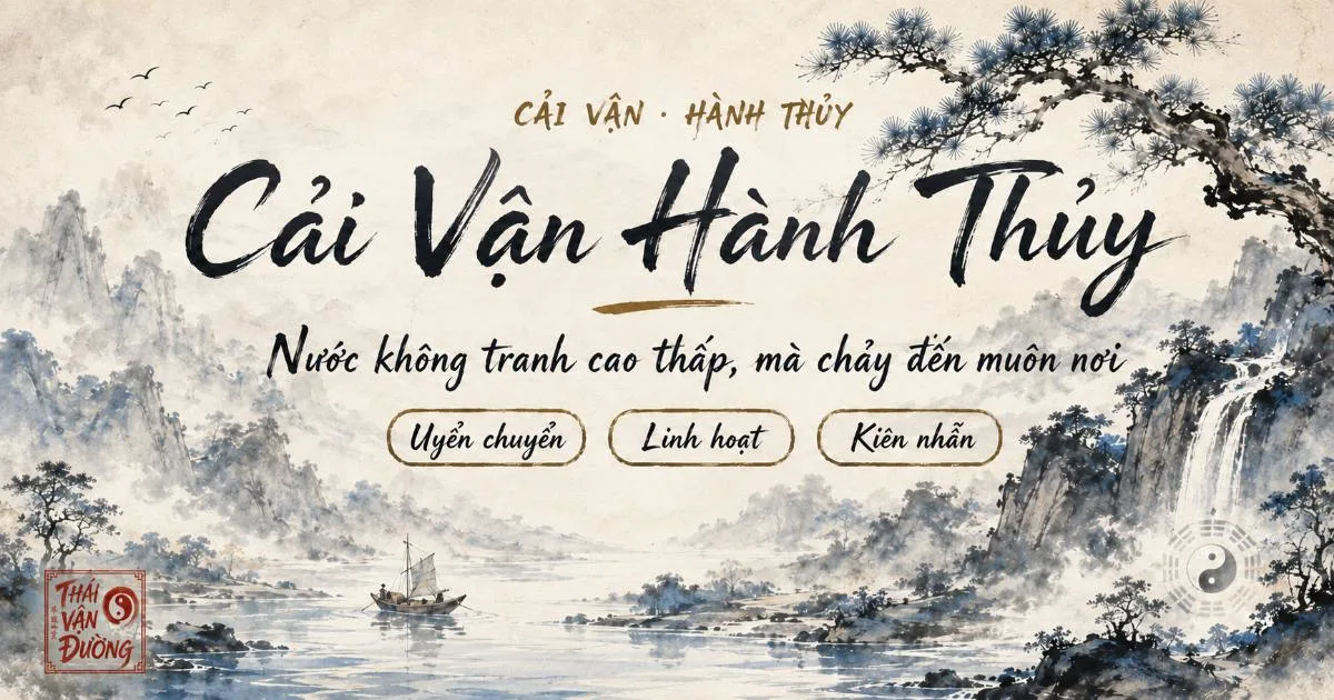 Cải Vận Bổ Khuyết Hành Thủy — Khơi Lại Sự Uyển Chuyển Cho Người Mệnh Khô