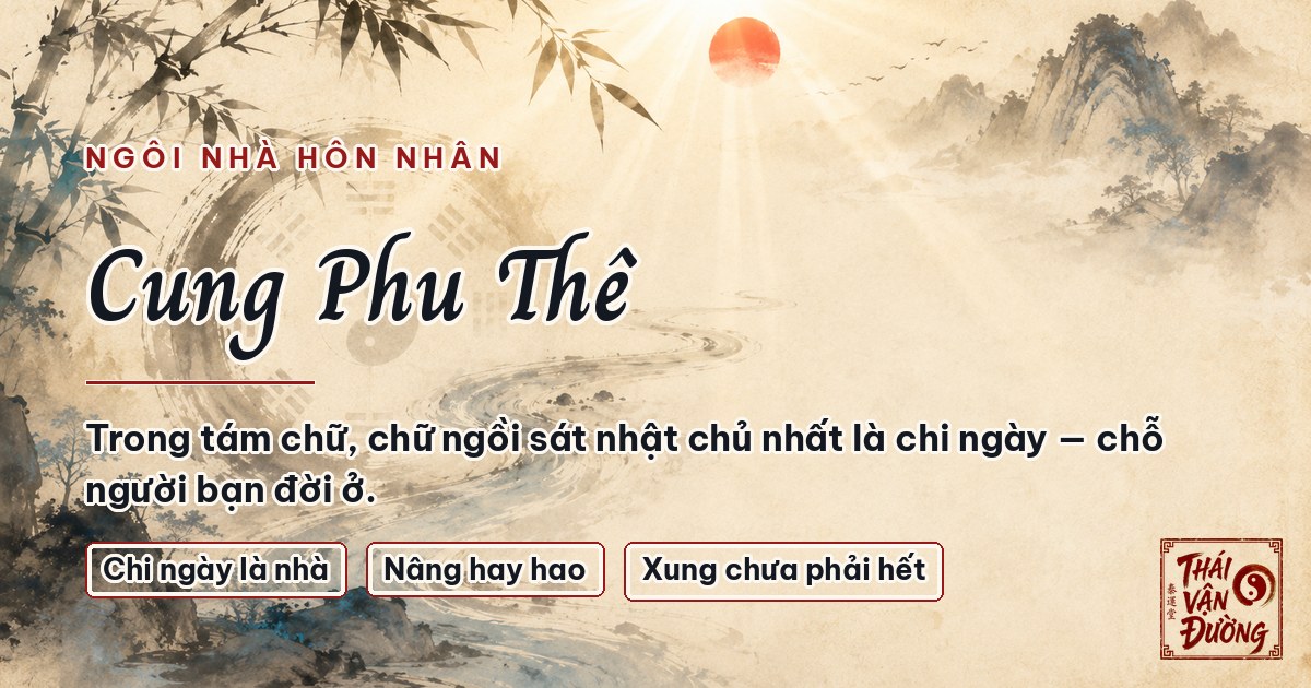 Cung Phu Thê Trong Bát Tự Là Gì? Cách Đọc "Ngôi Nhà Hôn Nhân" Từ Chi Ngày Sinh