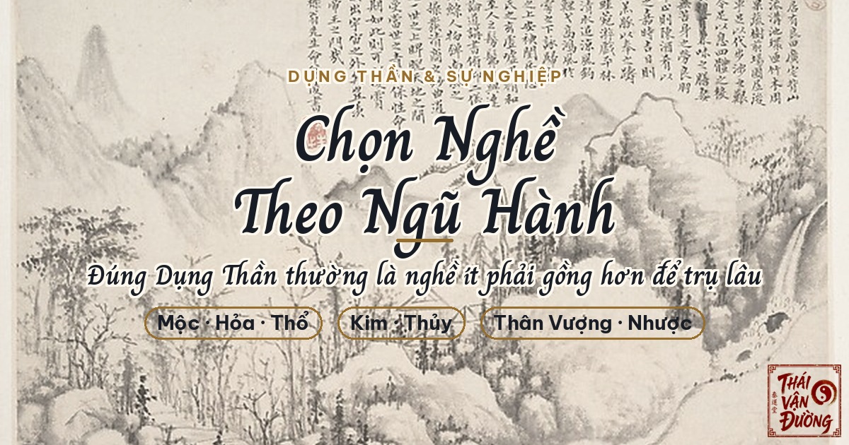Dụng Thần Trong Sự Nghiệp: Vì Sao Chọn Nghề Theo Ngũ Hành Chắc Hơn Chọn Theo Sở Thích