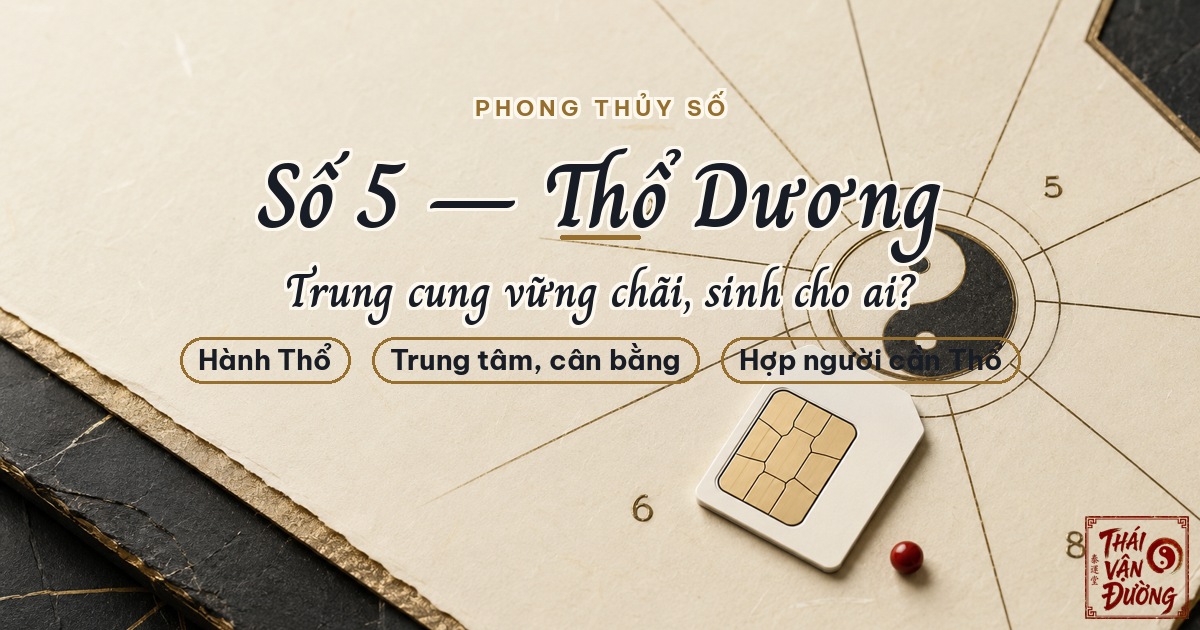 Ý Nghĩa Số 5 Theo Ngũ Hành: Thổ Dương — Trung Cung Vững Chãi, "Sinh" Cho Ai?