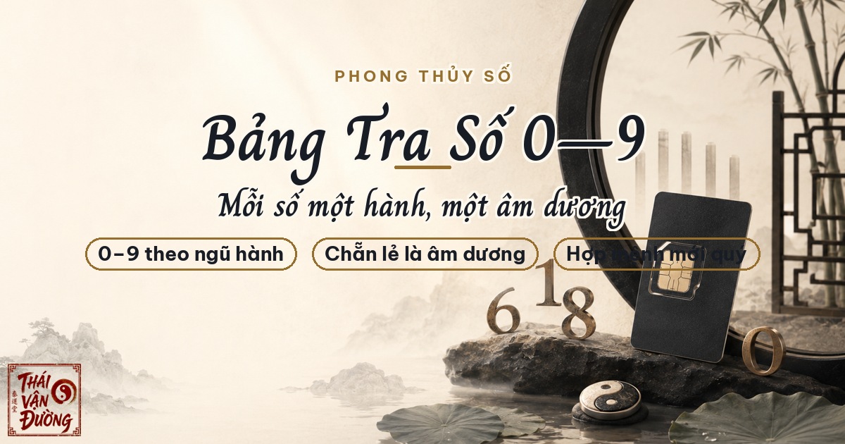 Ý Nghĩa Các Con Số 0–9 Theo Ngũ Hành: Bảng Tra Đầy Đủ Để Chọn Số Hợp Mệnh