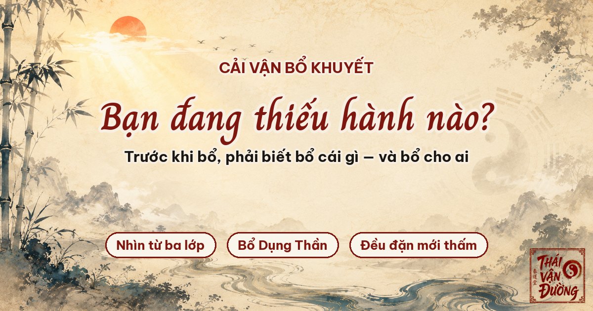 Cách Nhận Biết Bạn Đang Thiếu Hành Nào — Và Nguyên Tắc Bổ Khuyết Đúng