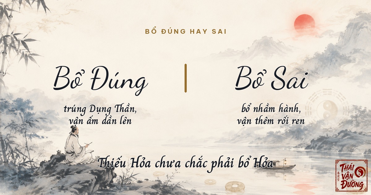 Bổ đúng và bổ sai hành Hỏa theo Dụng Thần