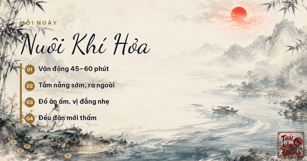 Nạp khí và ăn uống dưỡng Hỏa mỗi ngày