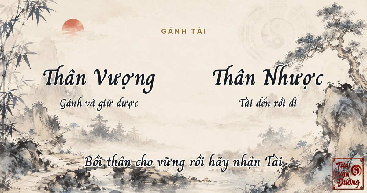 Thân vượng mới gánh nổi Tài