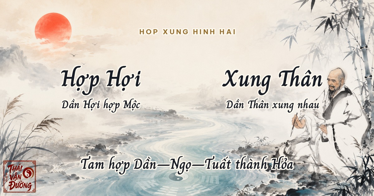 Địa chi Dần hợp xung hình hại với các chi khác