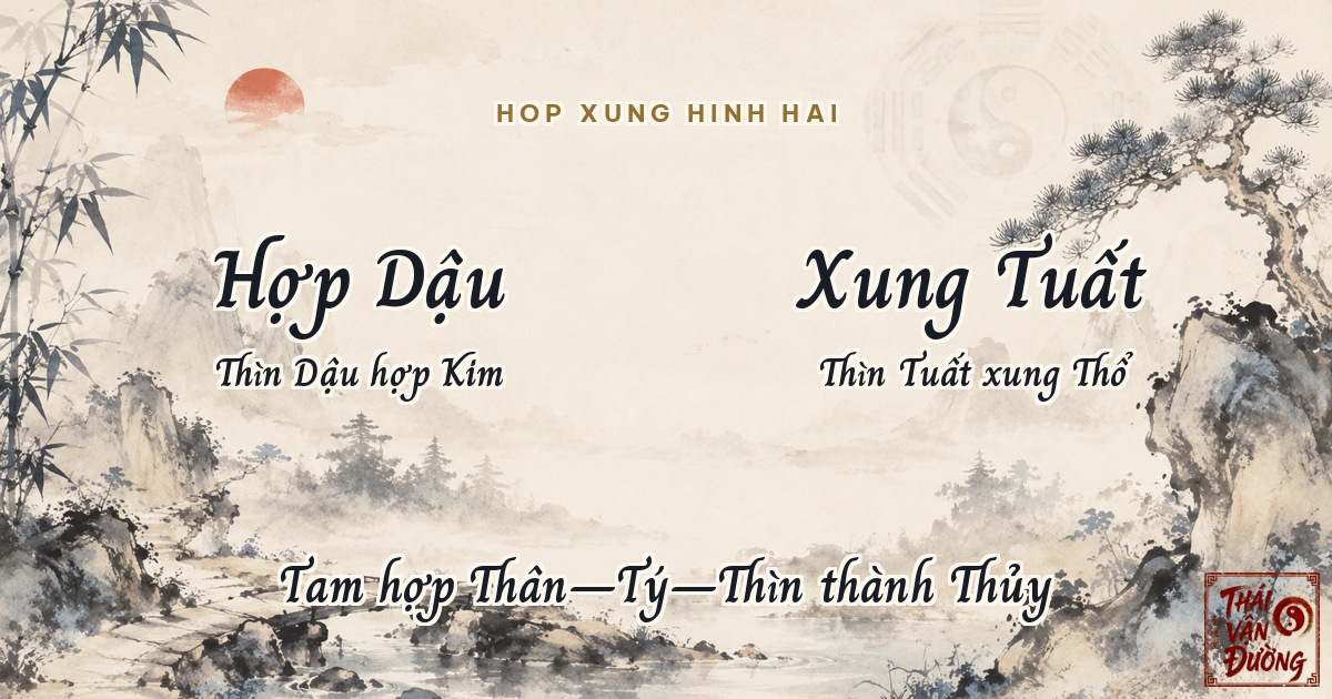 Địa chi Thìn hợp xung hình hại với các chi khác