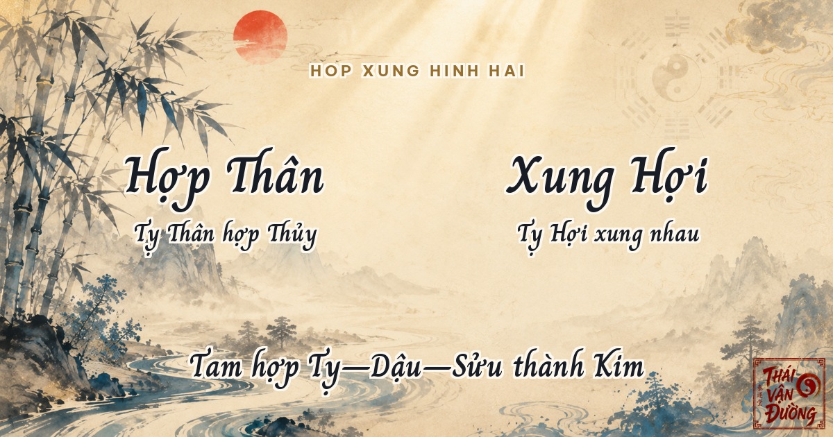 Địa chi Tỵ hợp xung hình hại với các chi khác