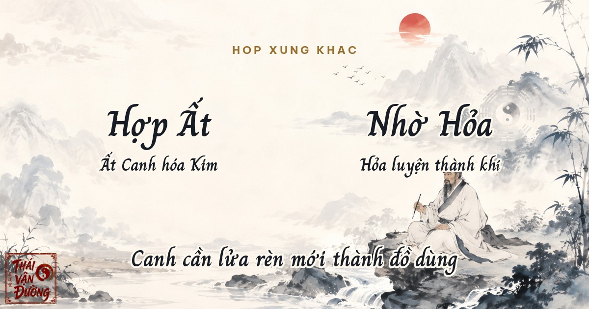 Thiên Can Canh hợp xung khắc với các can khác