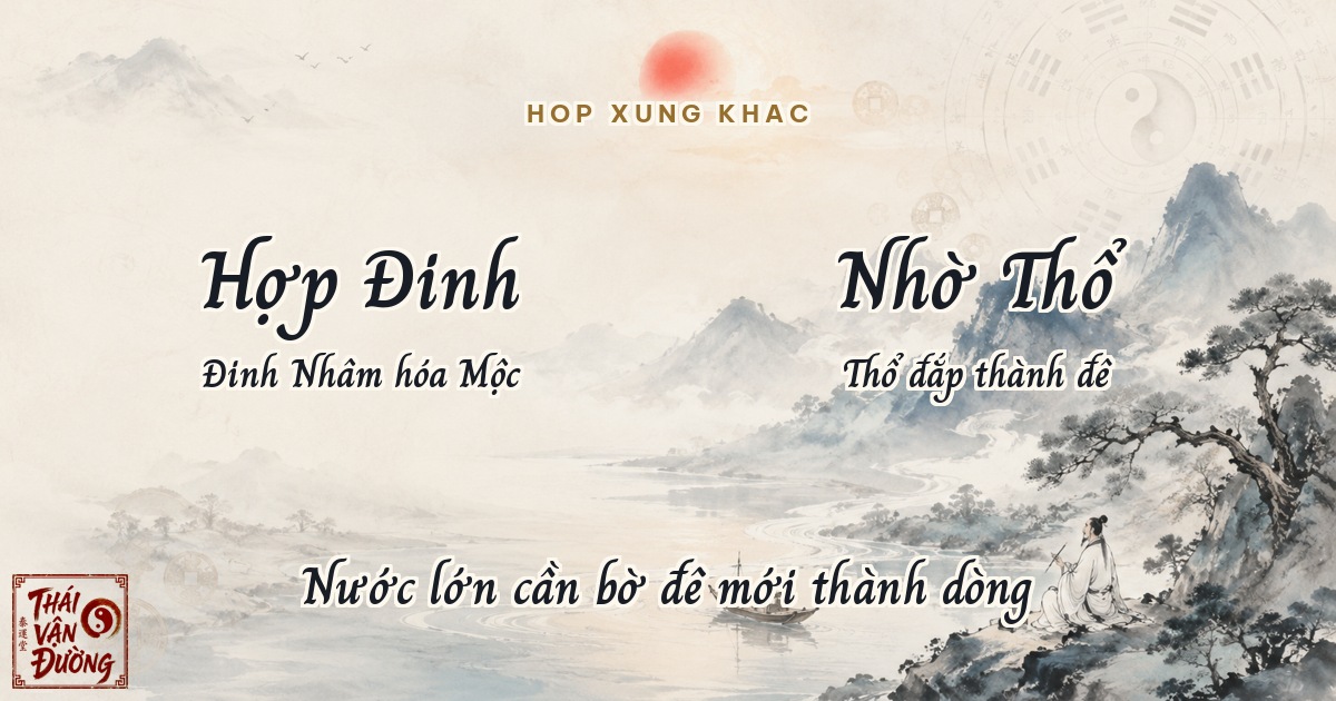 Thiên Can Nhâm hợp xung khắc với các can khác