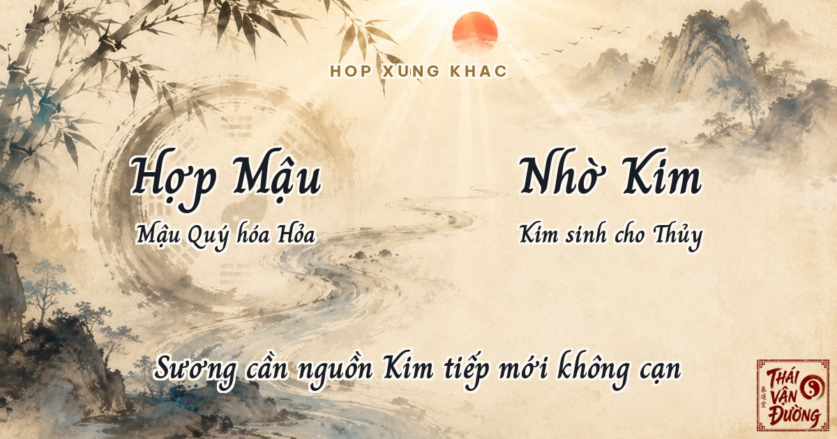Thiên Can Quý hợp xung khắc với các can khác
