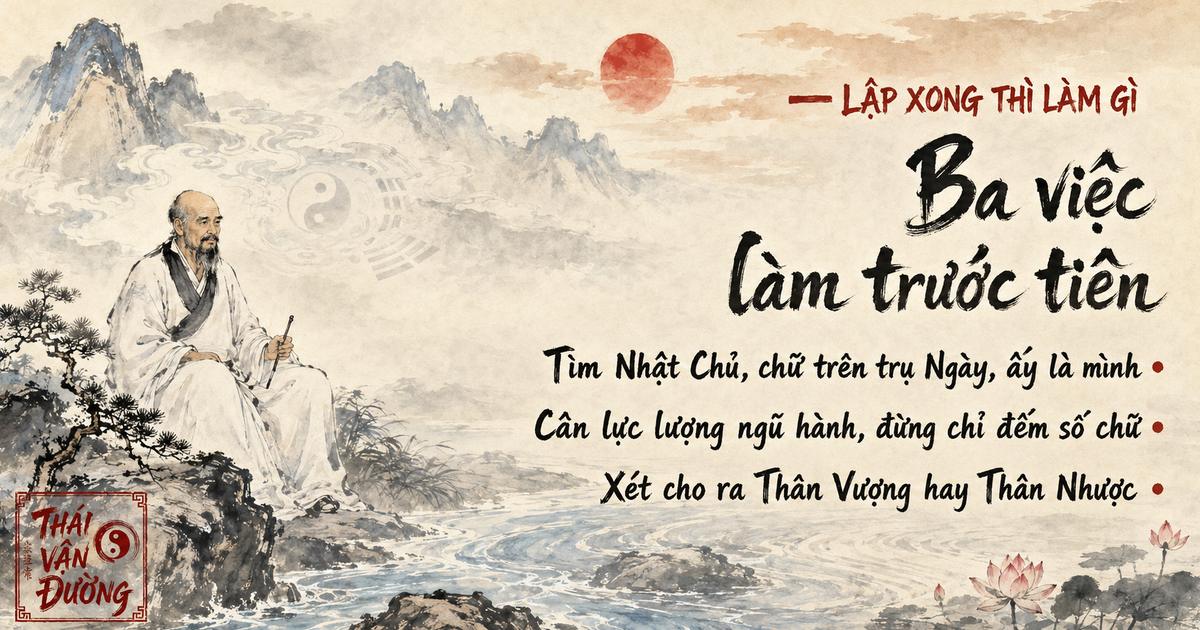 Ba việc làm trước tiên sau khi lập lá số
