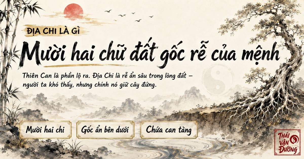 Địa Chi là gốc rễ, Thiên Can là phần lộ ra