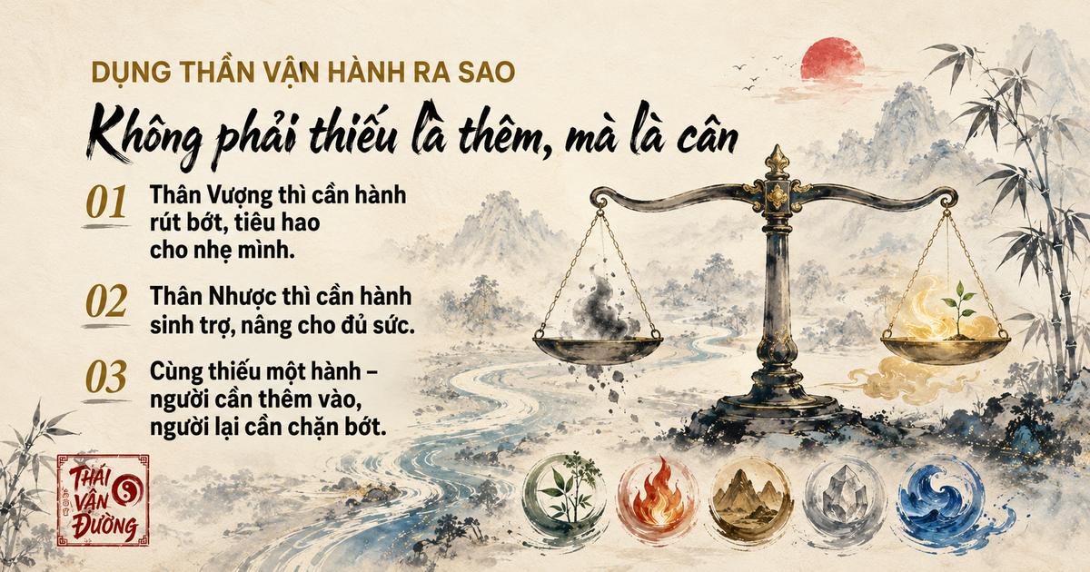 Dụng Thần vận hành ra sao, Thân Vượng Thân Nhược