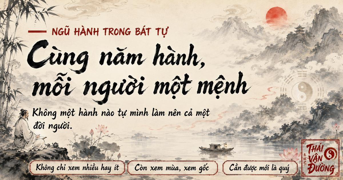 Ngũ hành trong Bát Tự, cùng năm hành mỗi người một mệnh