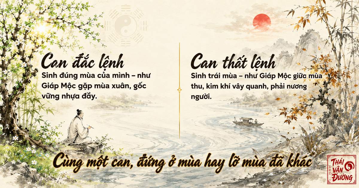Thiên Can gắn với mùa và phương vị
