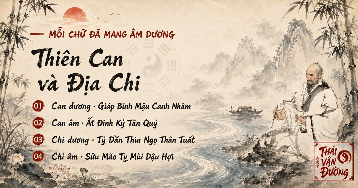 Thiên Can và Địa Chi mang âm dương