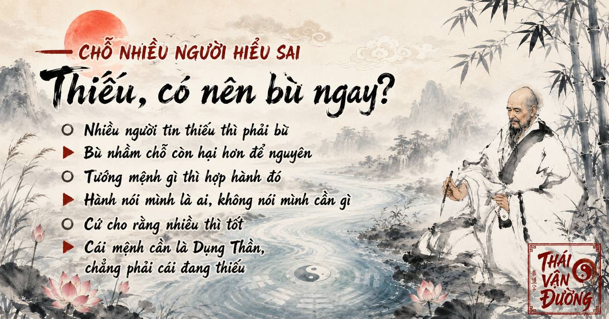 Hiểu sai ngũ hành thiếu gì bổ nấy