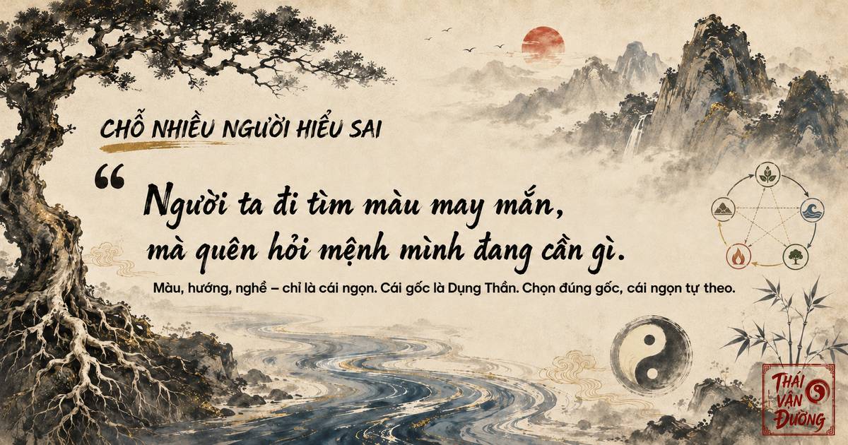 Vì sao người ta đi tìm màu may mắn mà quên Dụng Thần