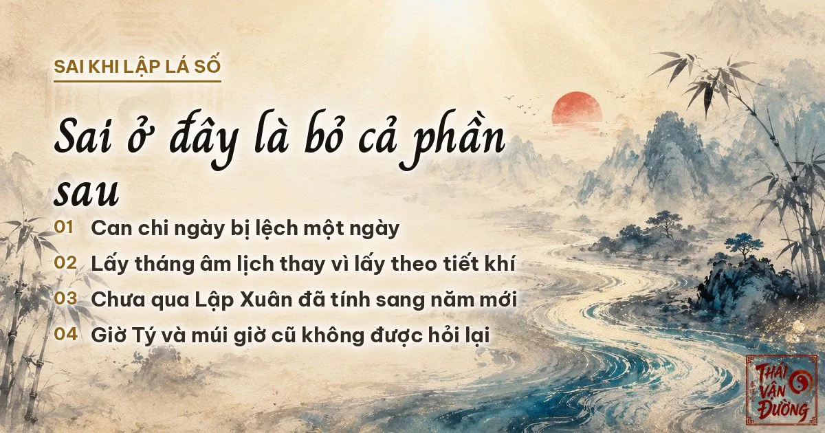 Bốn trụ lệch một ô Bốn trụ lệch một ô
