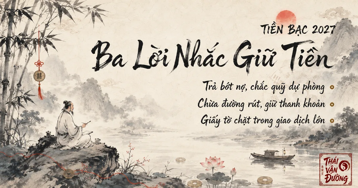 Ba lời nhắc giữ tiền năm 2027