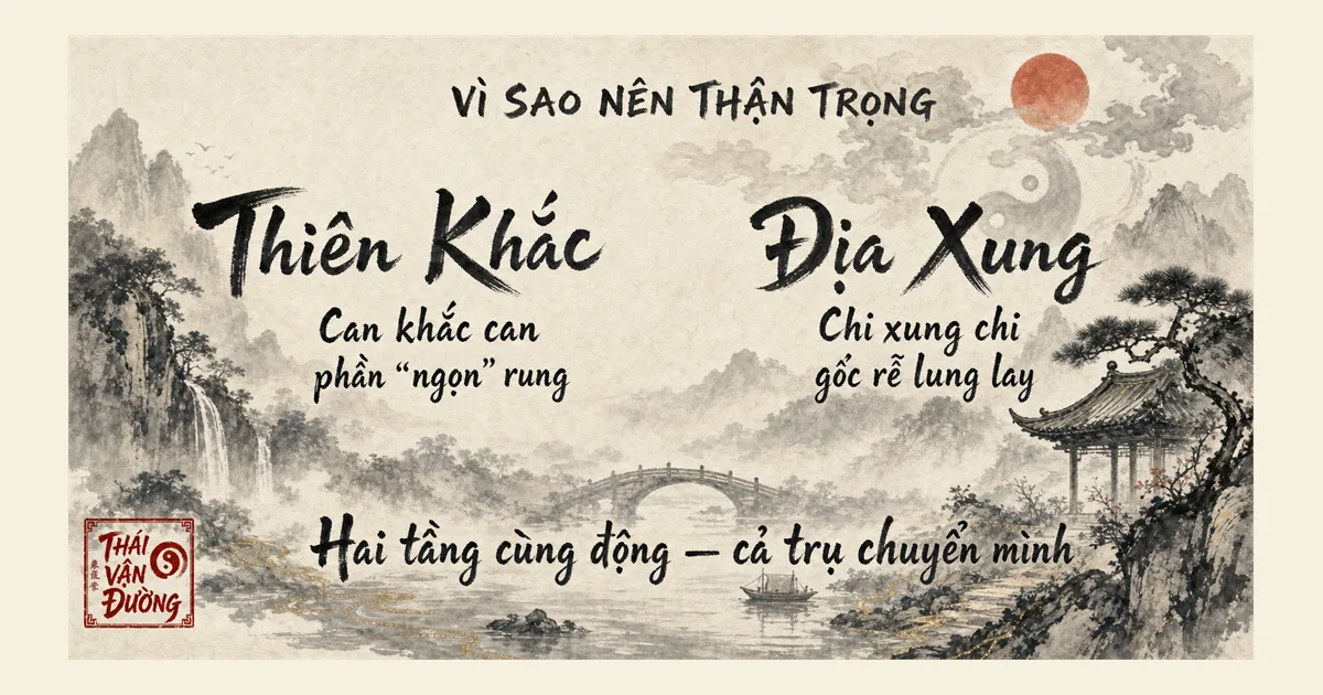 Thiên khắc địa xung — hai tầng cùng động