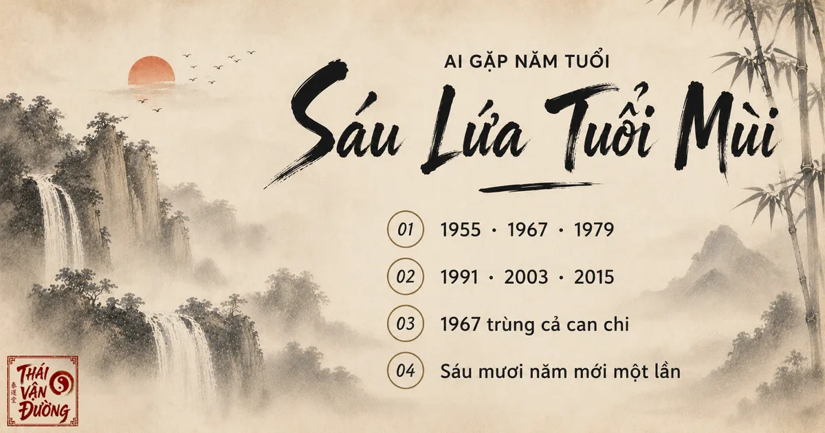 Sáu lứa tuổi Mùi gặp năm tuổi 2027