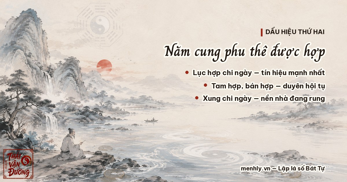 Năm cung phu thê được hợp