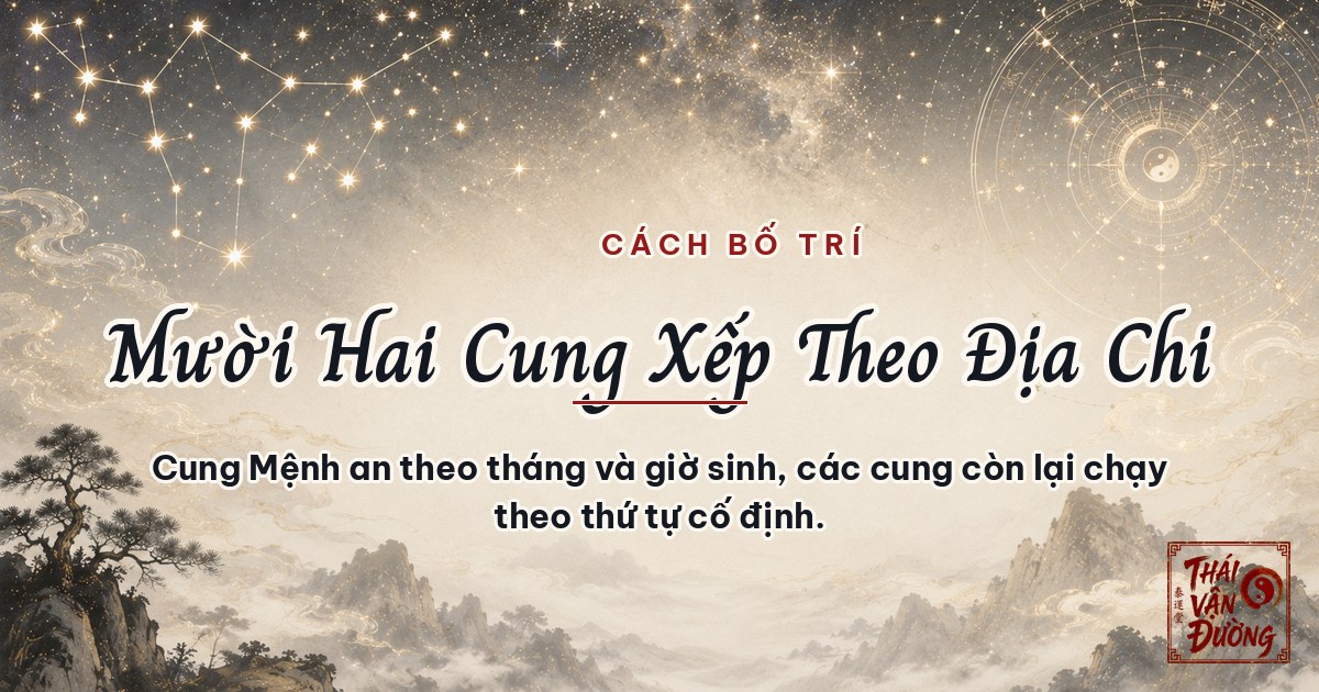 Mười hai cung xếp theo địa chi