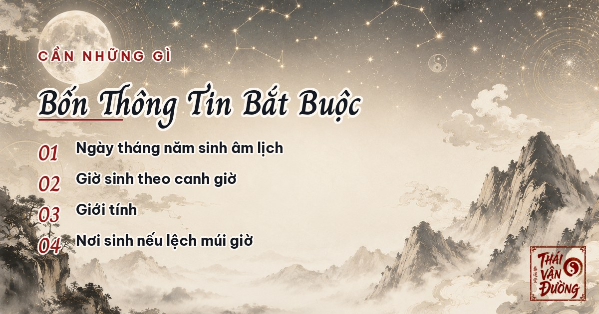 Bốn thông tin cần để an sao