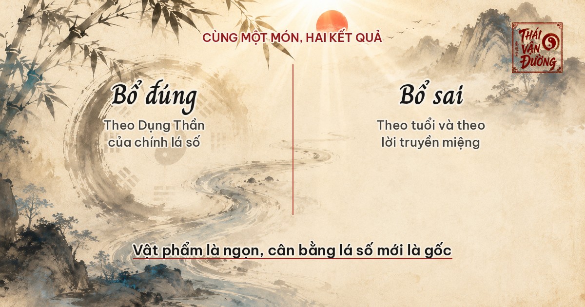 Bổ đúng theo Dụng Thần và bổ sai theo tuổi