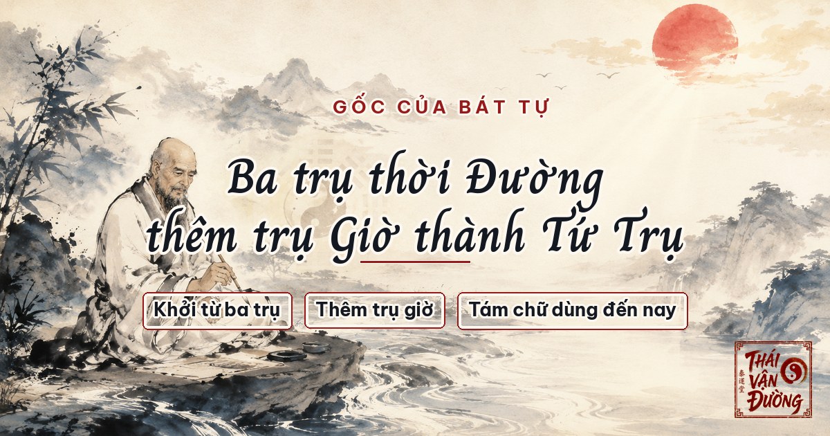 Bát Tự từ ba trụ thời Đường thành Tứ Trụ tám chữ