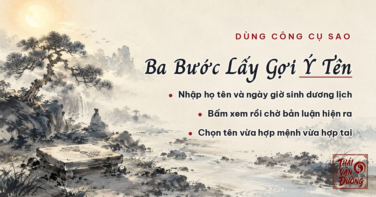 Ba bước dùng công cụ đặt tên phong thuỷ