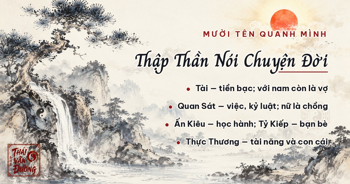 Thập Thần quanh Nhật Chủ nói lên điều gì