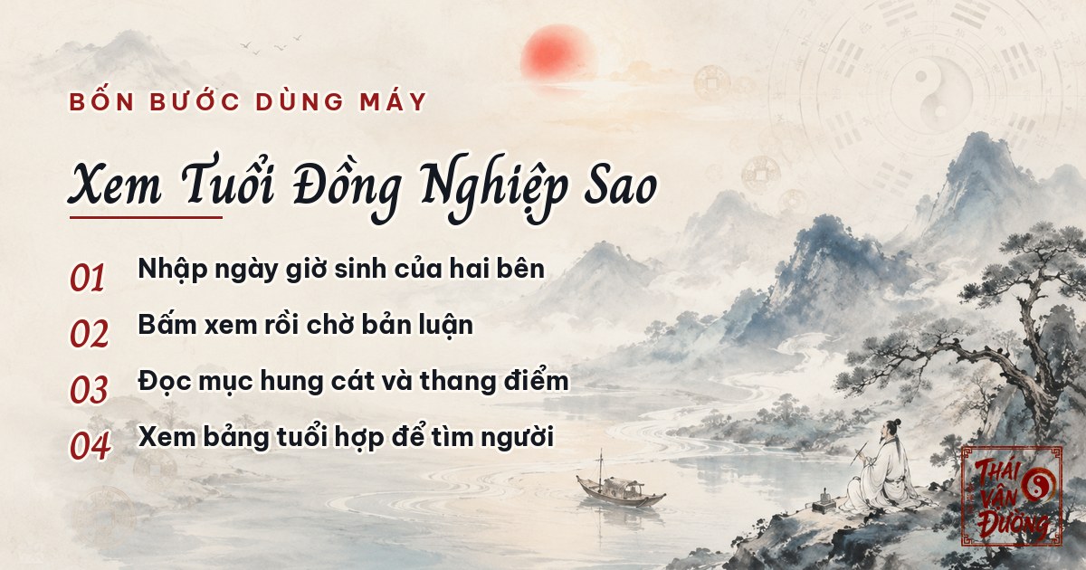 Bốn bước dùng công cụ xem tuổi đồng nghiệp