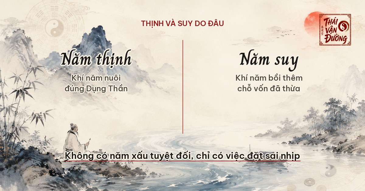 Năm thịnh và năm suy khác nhau ở chỗ nào