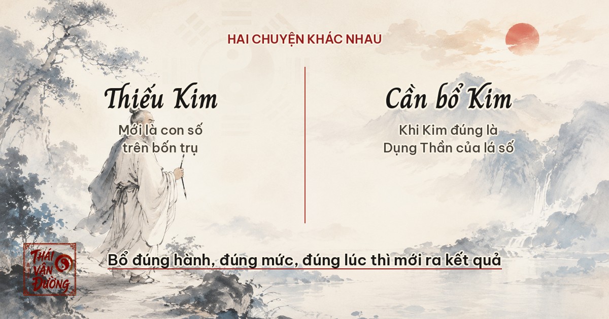 Thiếu Kim và cần bổ Kim là hai chuyện khác nhau