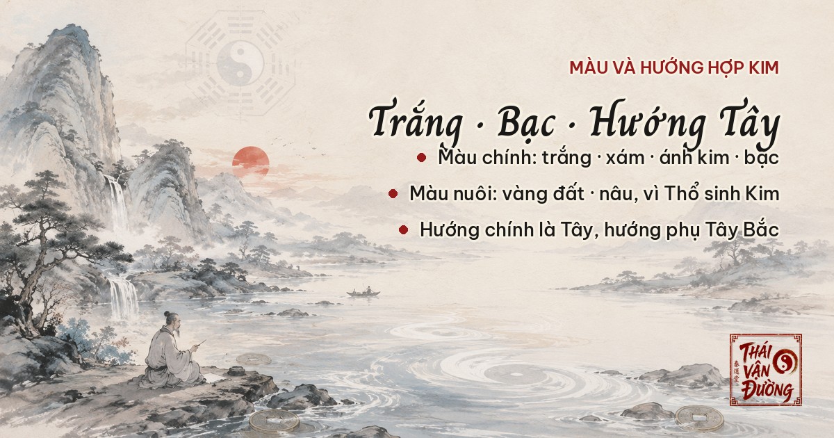 Màu sắc và phương hướng hợp hành Kim