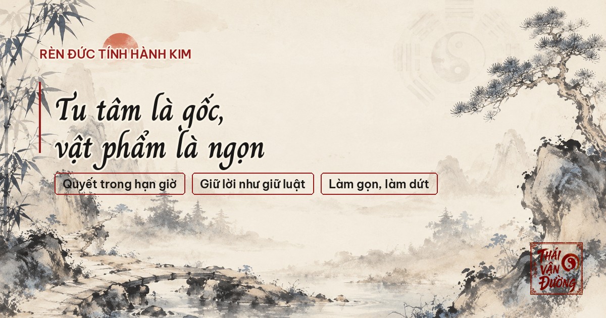 Rèn đức tính hành Kim: tu tâm là gốc, vật phẩm là ngọn