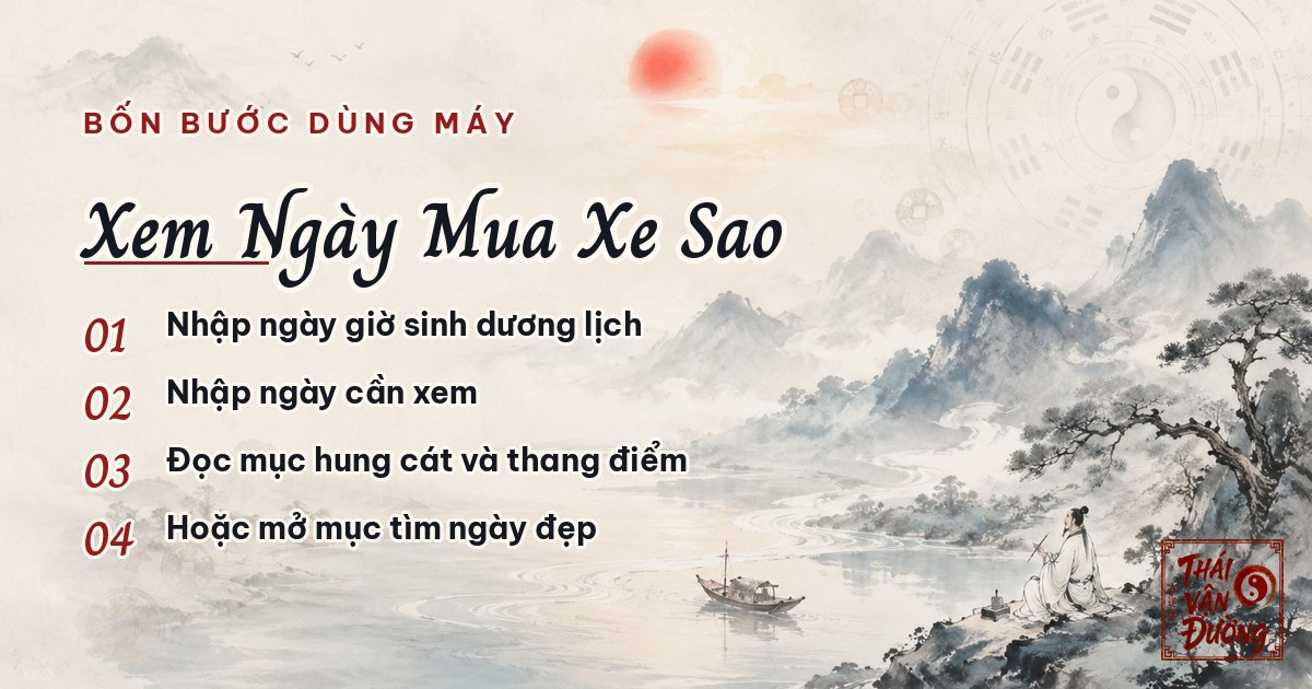 Bốn bước dùng công cụ xem ngày mua xe