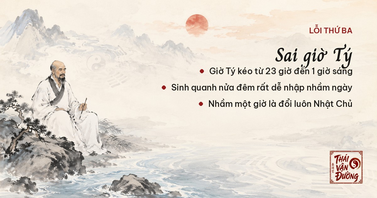 Sai giờ Tý là đổi luôn Nhật Chủ