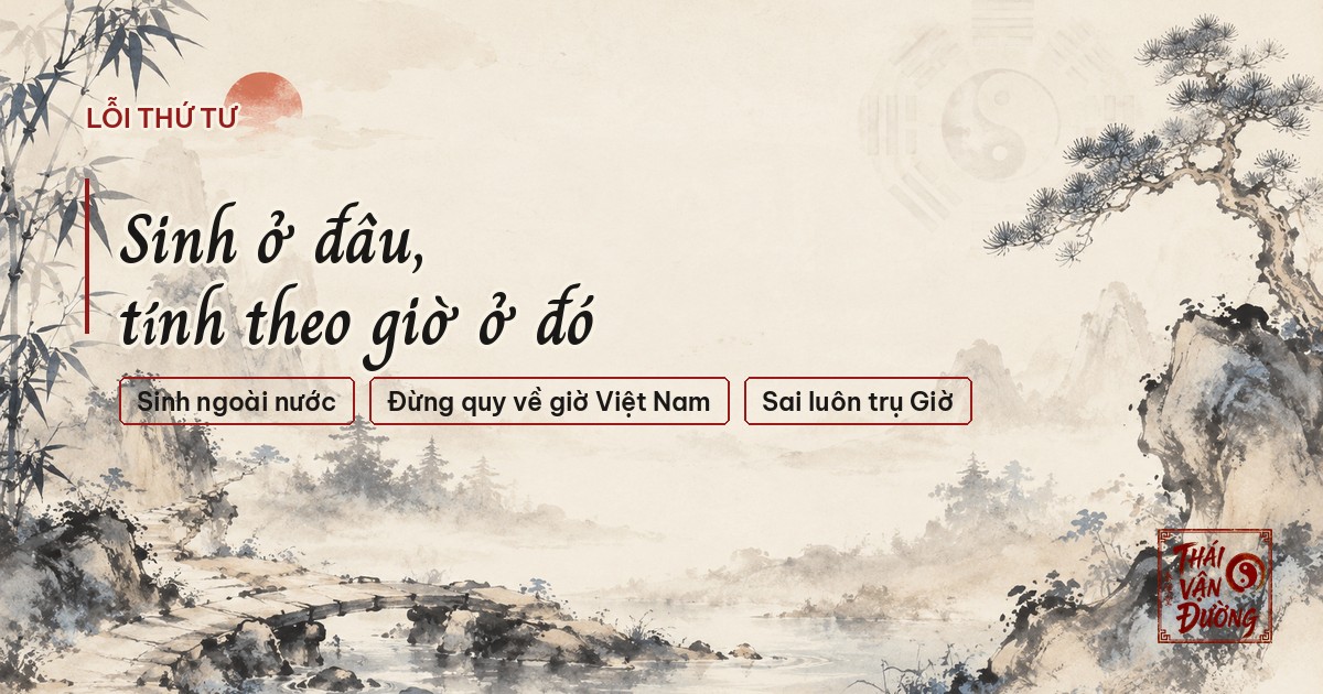 Sinh ở đâu, tính theo giờ ở đó