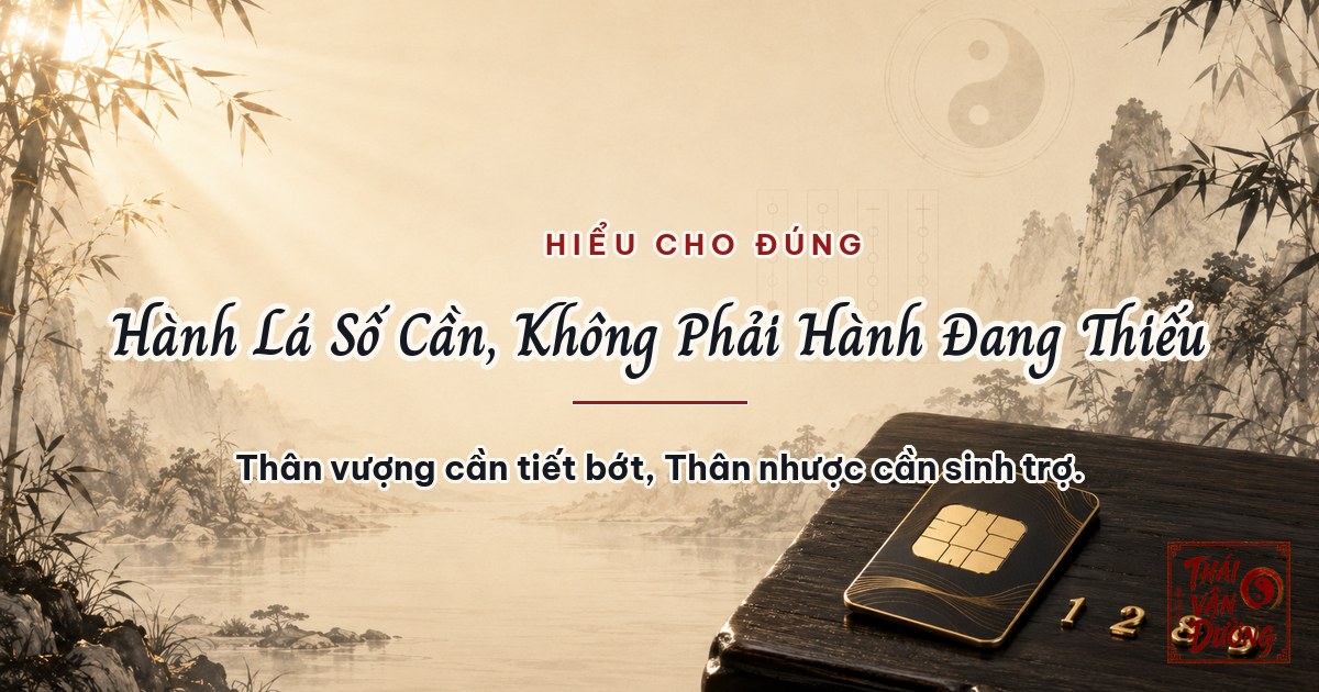 Dụng Thần là hành lá số cần, không phải hành đang thiếu