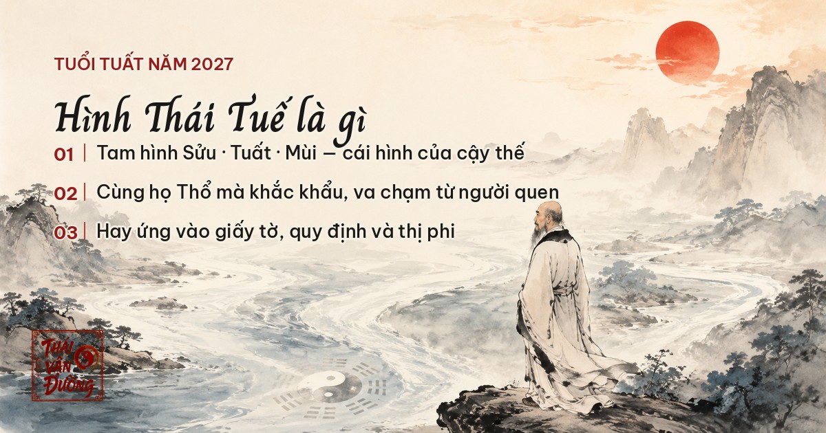 Hình Thái Tuế: tam hình Sửu, Tuất, Mùi — cái hình của cậy thế