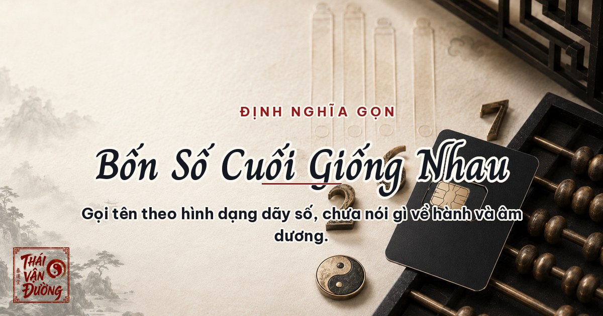 Sim tứ quý là bốn số cuối giống nhau